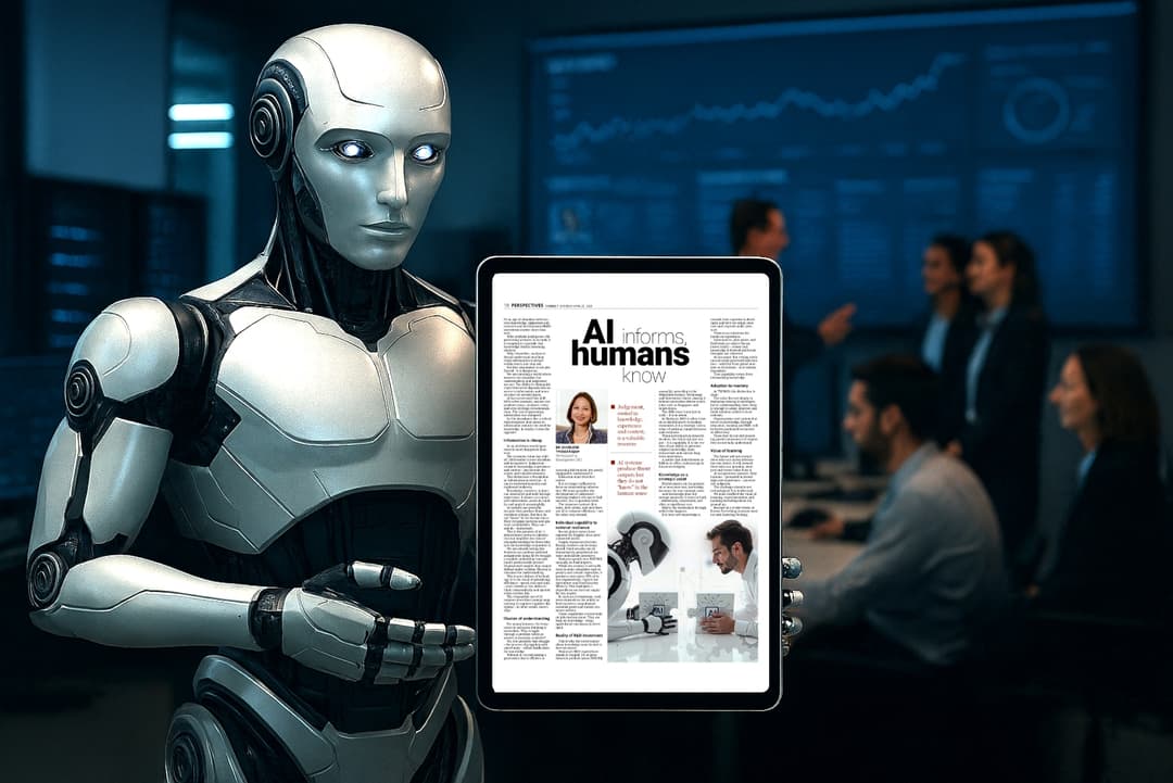 AI informs, humans know