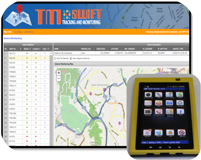In-house Mobile Workforce Management System (WFMS – SWIFT)