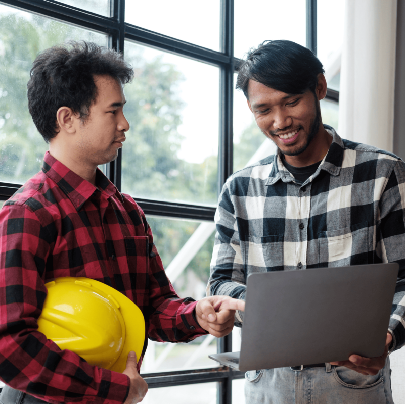 two-asian-engineers-discussing-construction-plans-2023-08-31-03-41-31-utc two-asian-engineers-discussing-construction-plans-2023-08-31-03-41-31-utc